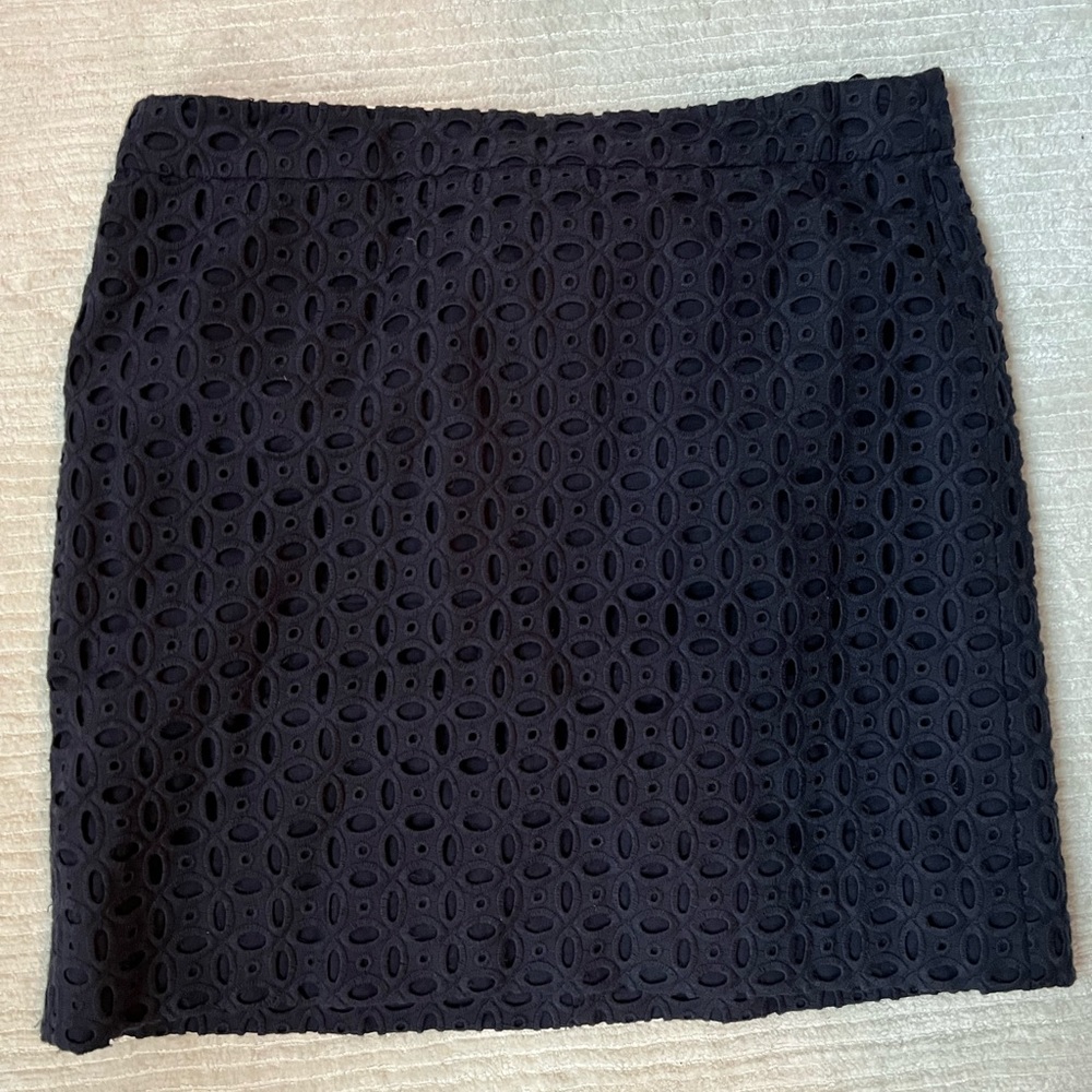 J crew navy blue mini skirt